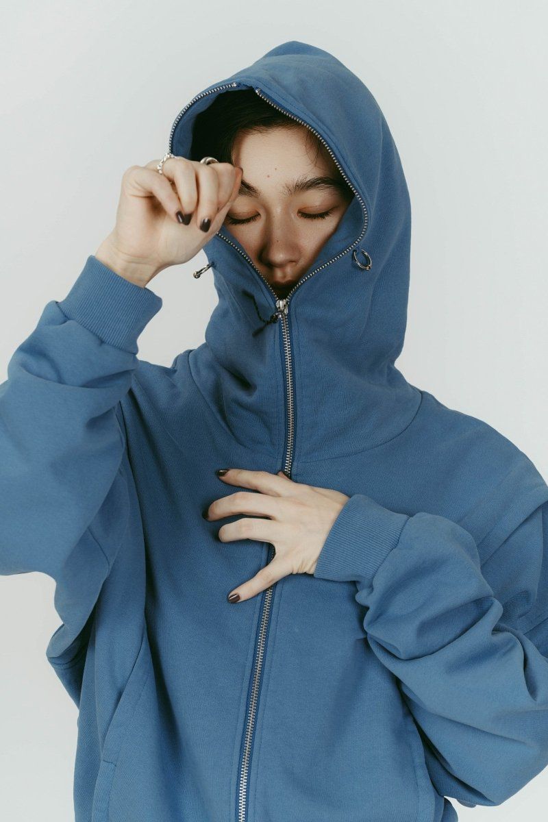pierced hooded sweatshirt (Blue) / ピアス スウェットフーディ (ブルー) / 26SS
