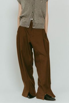 front slit pants(unisex) / フロントスリットパンツ (ブラウン) / 25AW