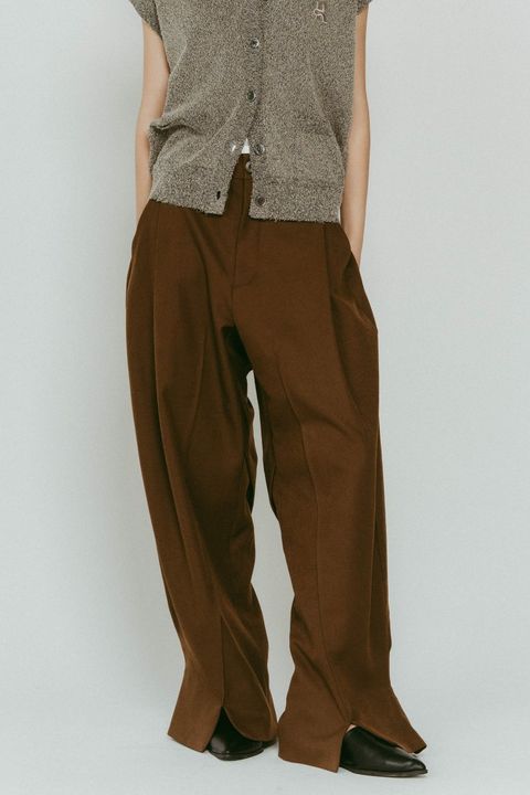 front slit pants(unisex) / フロントスリットパンツ (ブラウン) / 25AW