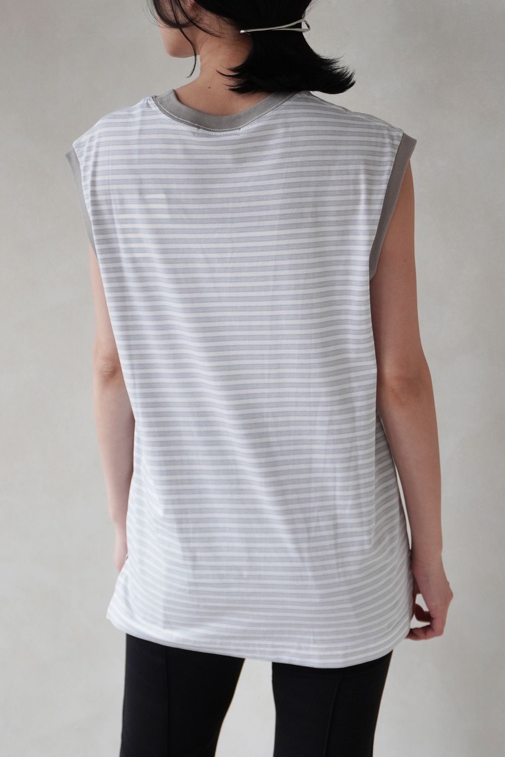 NOUNLESS DRY BORDER TANK TOP / ドライボーダータンクトップ (ブルー)