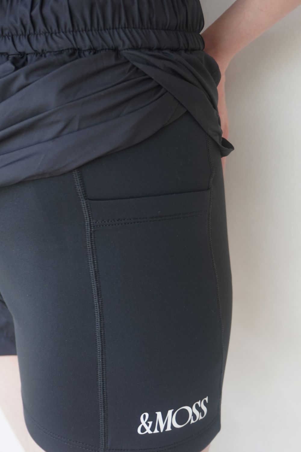LAYARED ACTIVE SHORTS / レイヤード アクティブショーツ (ブラック) / レディース