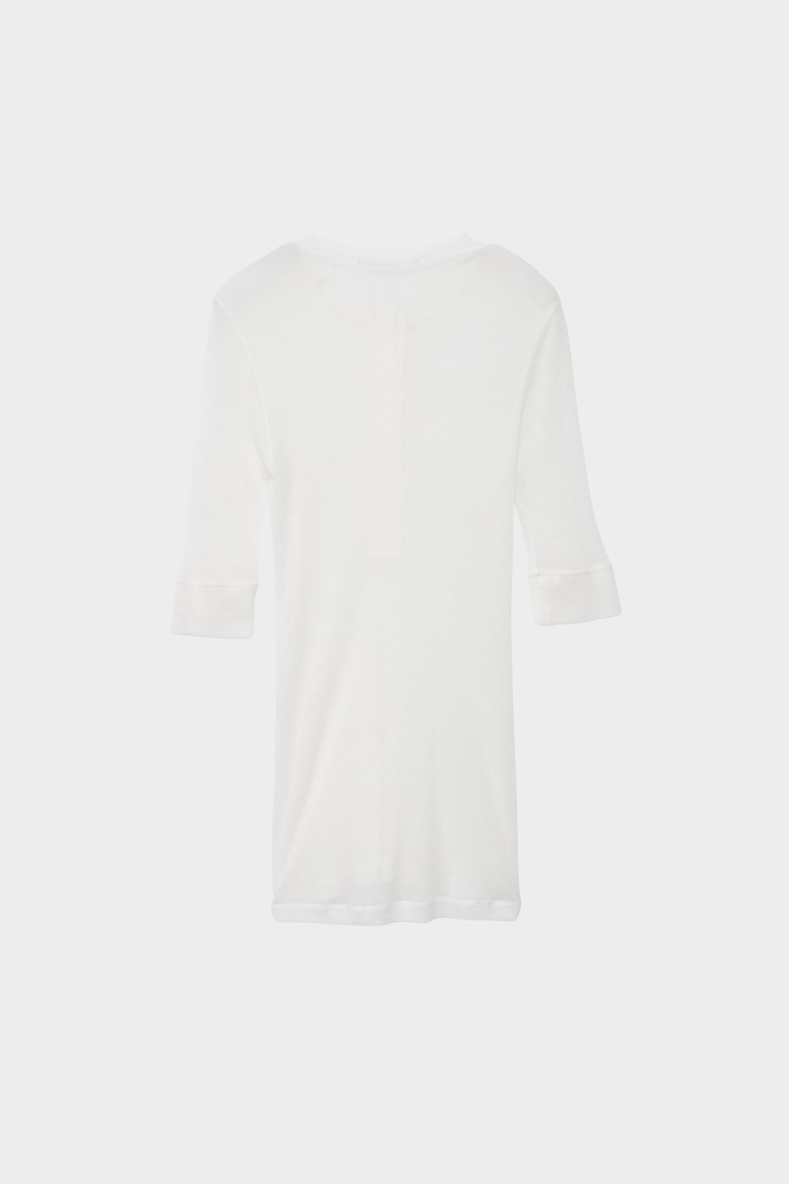 ヘンリートップス (ホワイト) TENCEL CASHMERE HENLEY TOP (White) / 26SS
