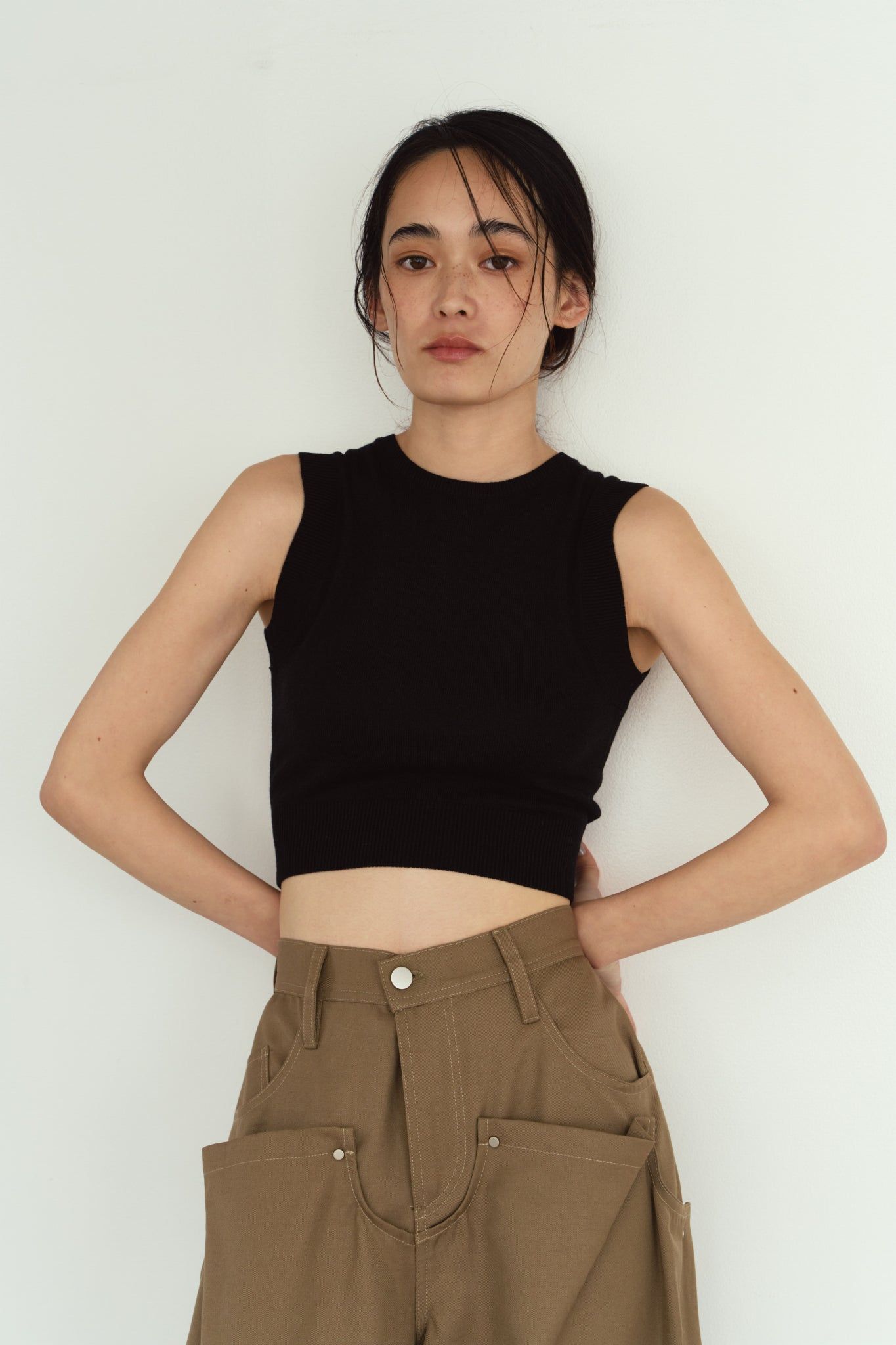 2ピース カーディガン (ブラック) 2-piece cardigan (Black) / 26AW