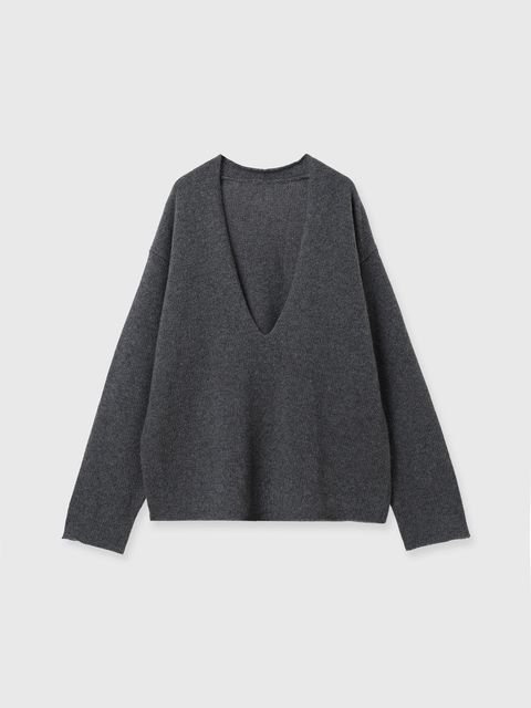 【25AW】HAMILTON V NECK KNIT / ハミルトン Vネックニット (グレー)