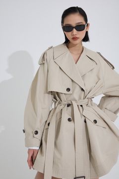Umbrella trench coat / アンブレラ トレンチコート (ベージュ)