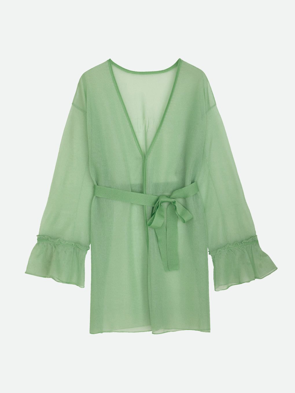 NL SHEER KNIT CARDIGAN / シアーニットカーディガン (ミント)