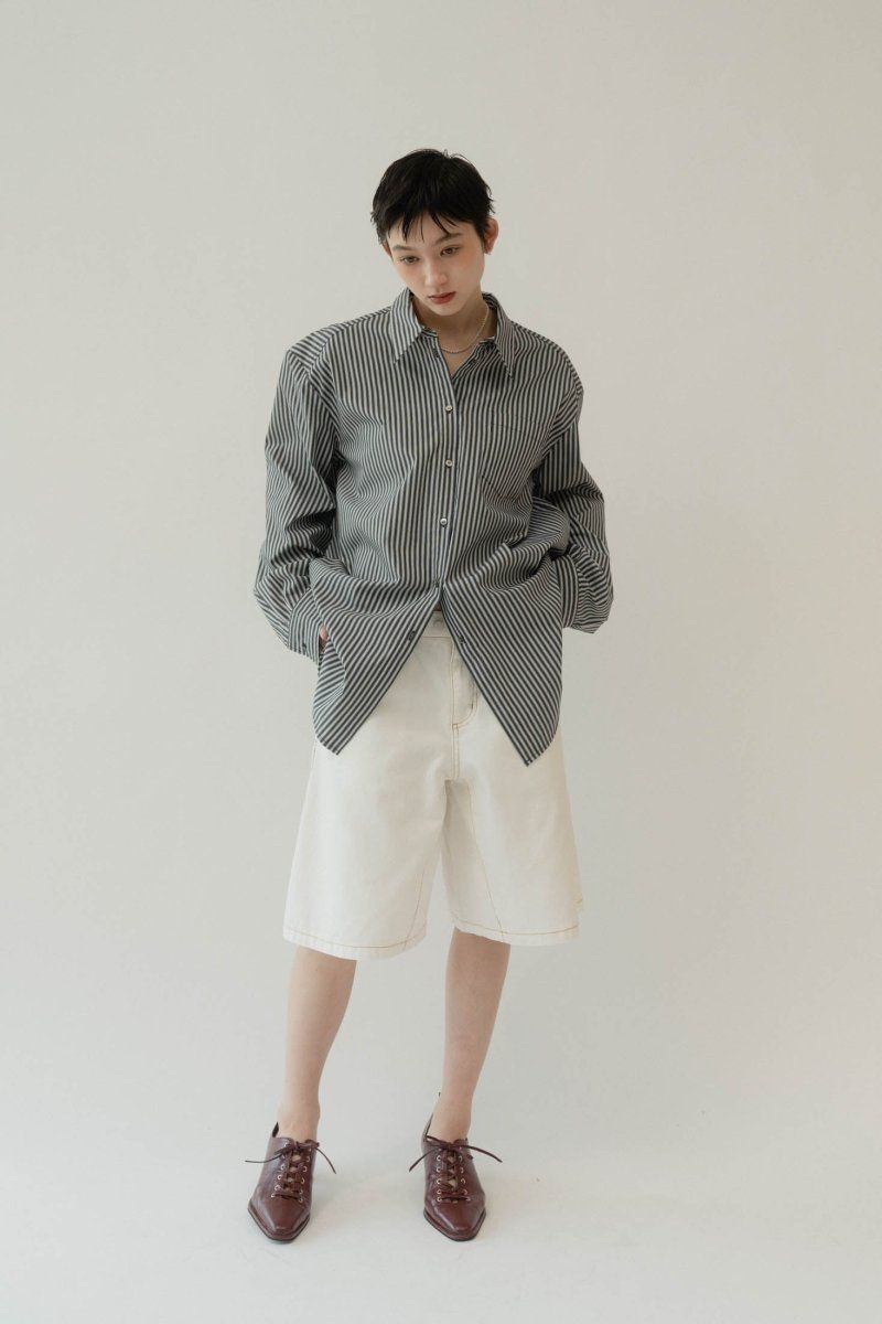 Knuth Marf - back label denim half pants / バックラベル