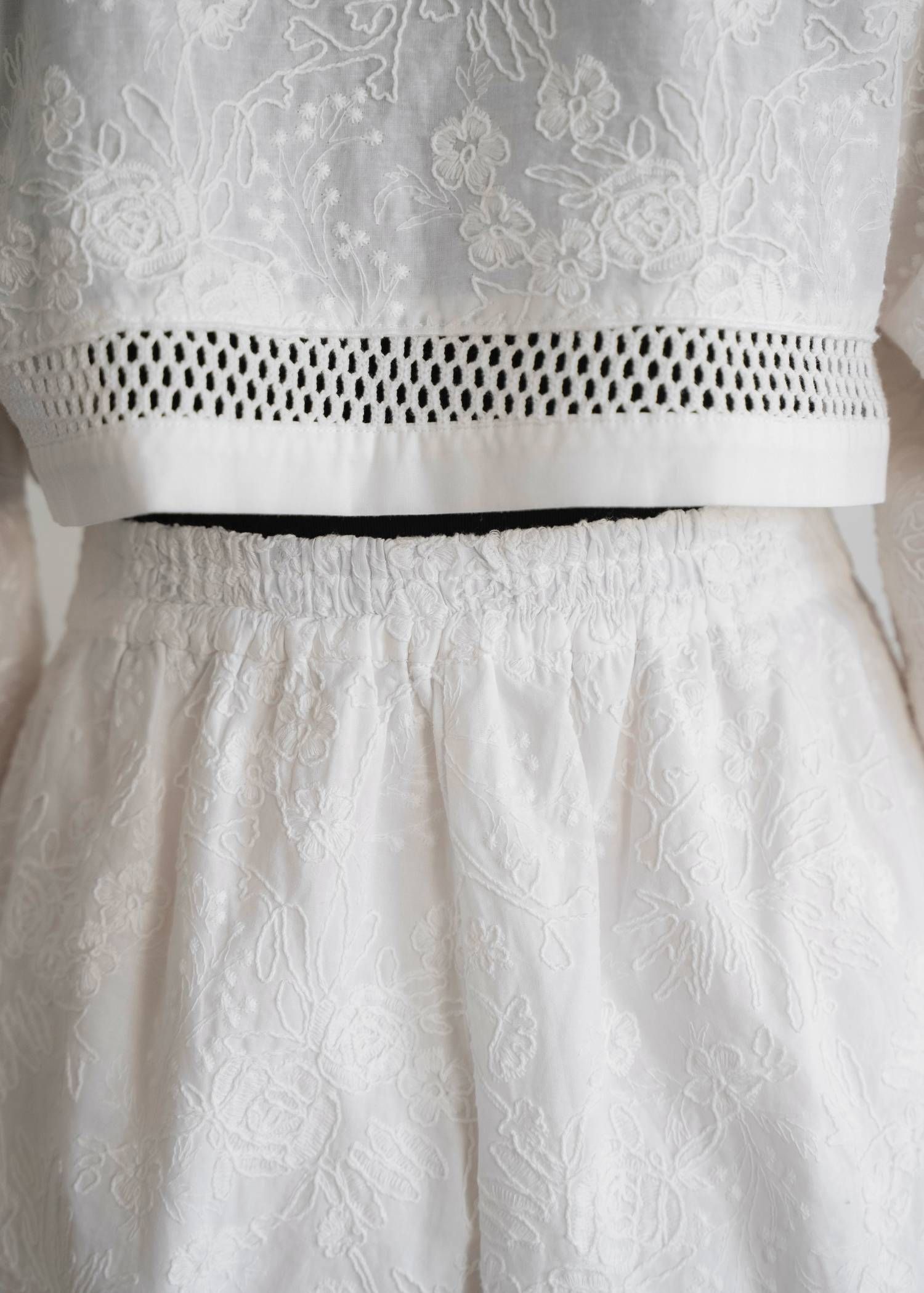 レースボレロ  (ホワイト) trimming lace cropped bolero BL (White) /  26SS