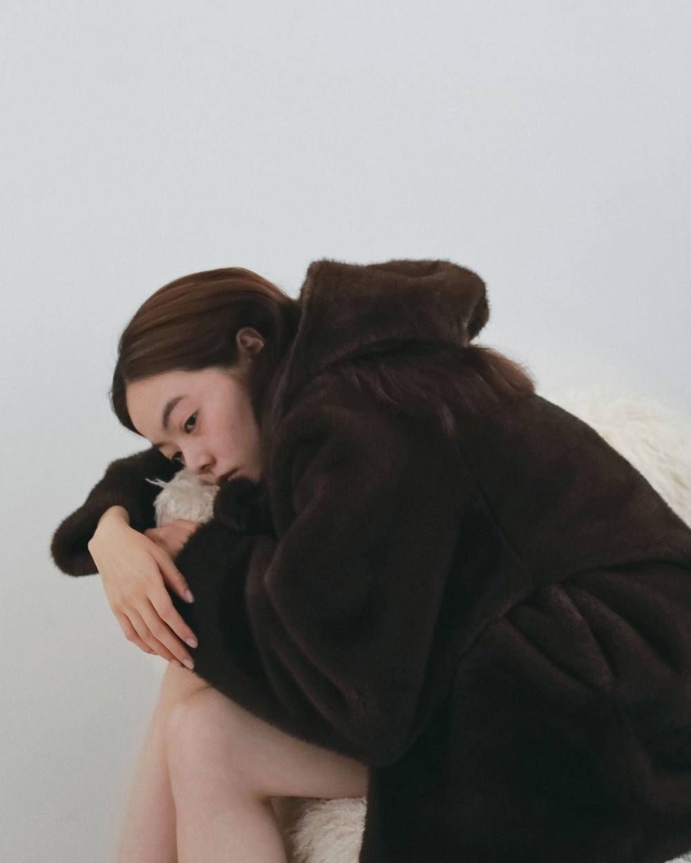 エコミンクファー ジャケット (ブラウン) Eco Minkfur Jacket (Brown) / 26AW 【6月29日まで期間限定予約】