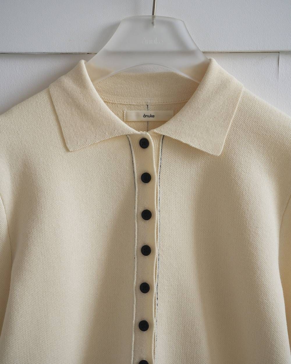 Linking Knit Shirts / リンキングニットシャツ (Ivory) / 26SS