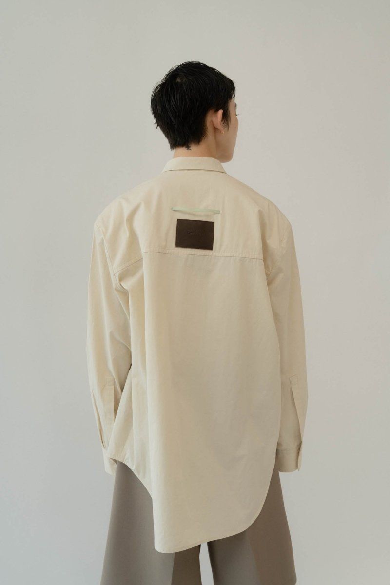 Knuth Marf - label over shirt(unisex) / ラベル オーバー