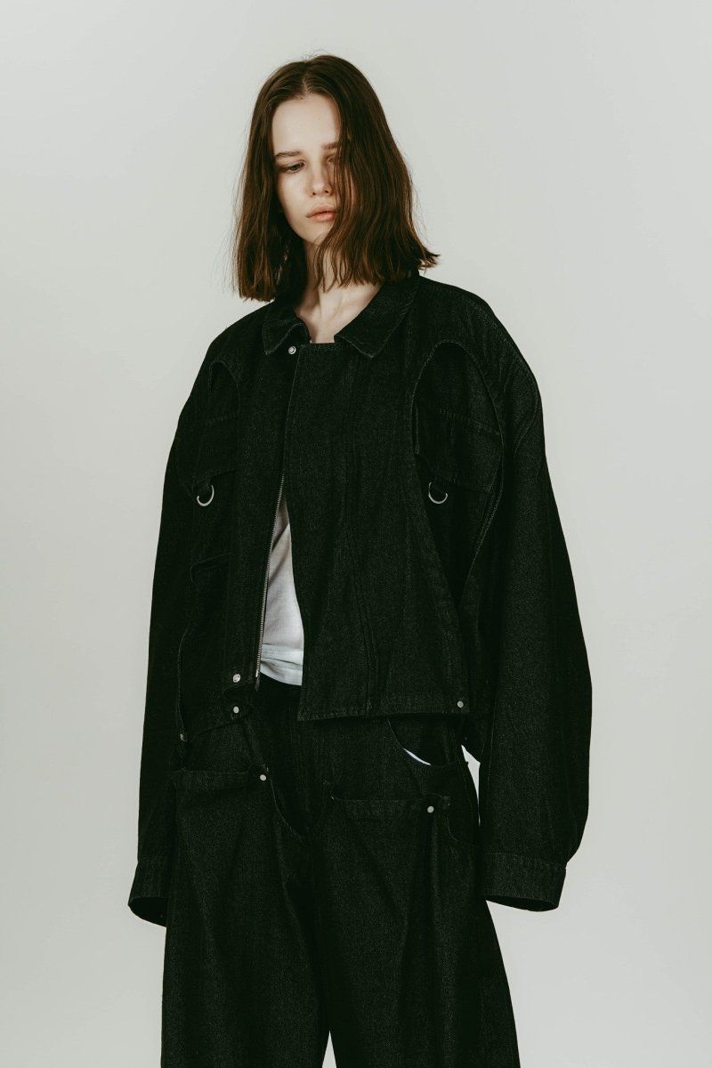 rounded pocket jacket(unisex) (Black) / ラウンドポケットジャケット (ブラック) / 26SS