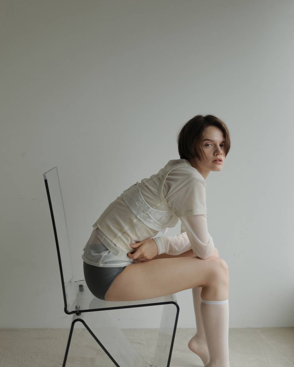 ウールタンクトップ (アイボリー) Wool Rib Tanktop (Ivory) / 27SS