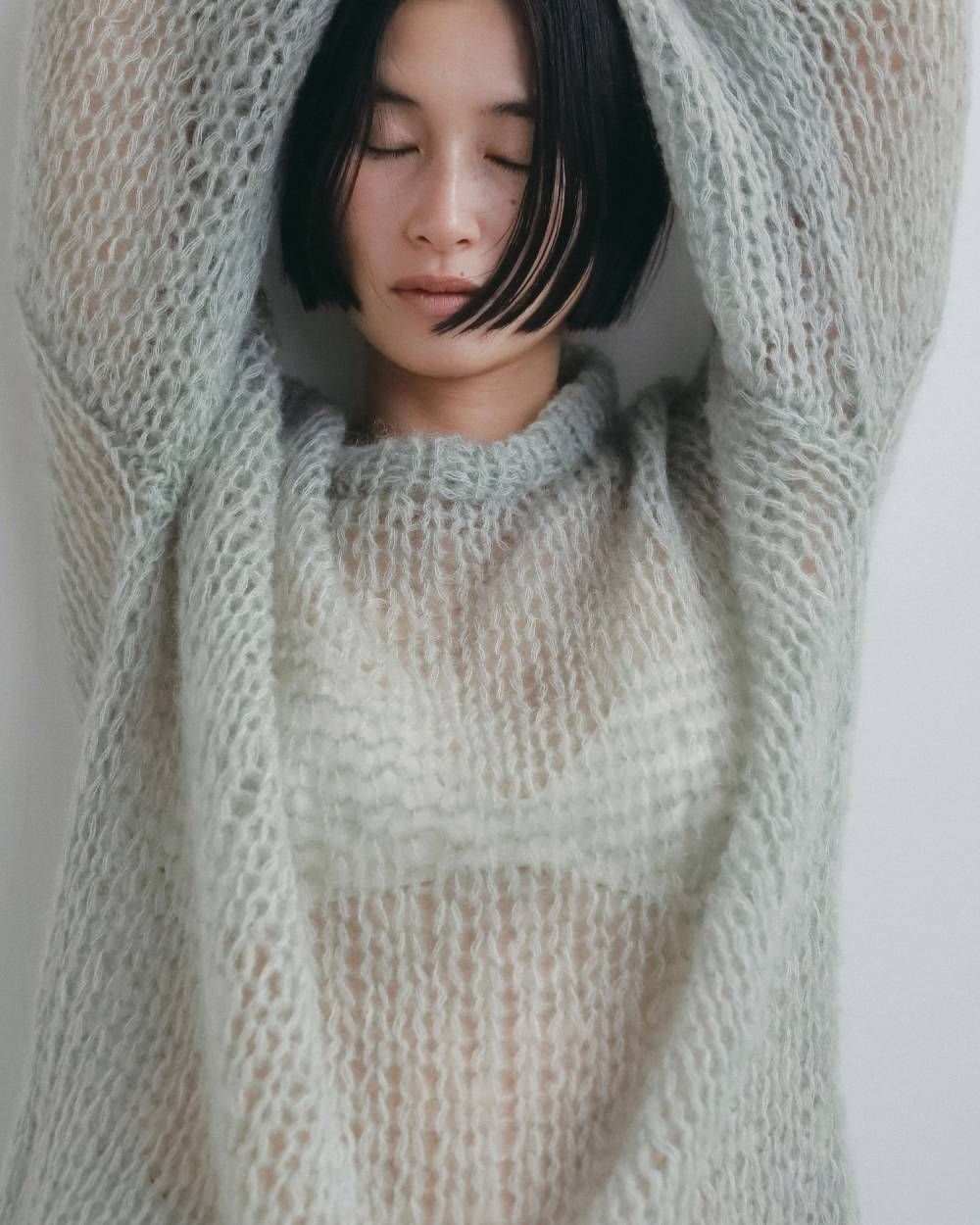 ローゲージモヘアニット (ミント) Lowgauge Mohair Knit (MInt) / 26AW 【6月29日まで期間限定予約】