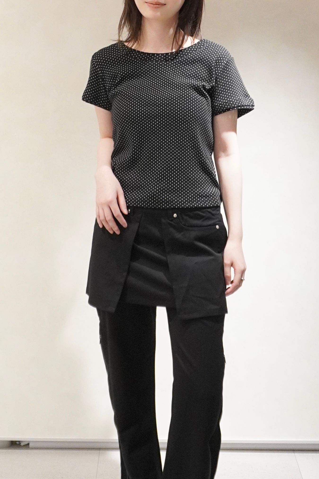 レイヤード クルーネックTシャツ (ドット) layered crewneck tee (Dot) /  26SS