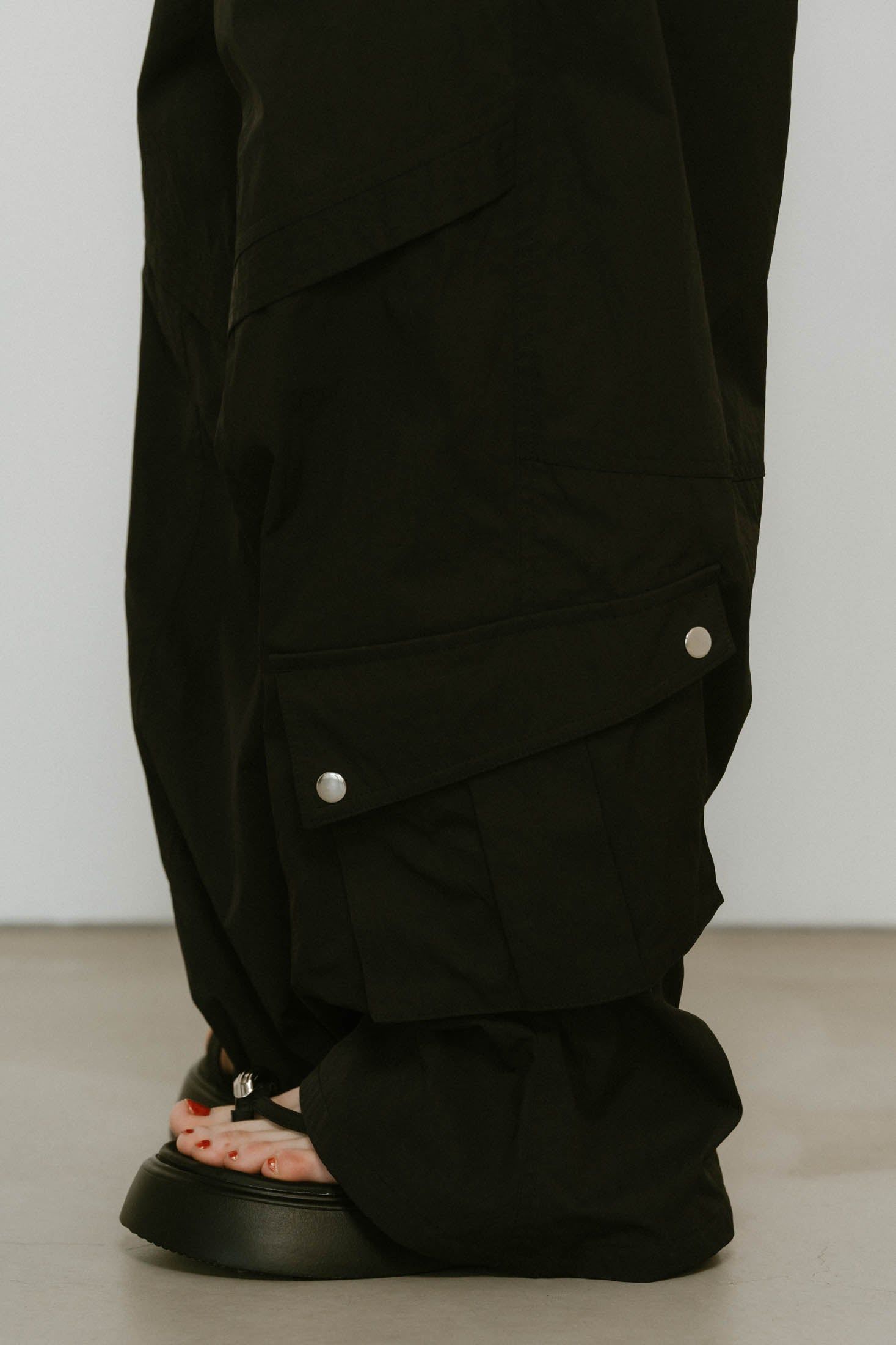 docking nylon pants(unisex) / ドッキングナイロンパンツ (ブラック) / 25SS
