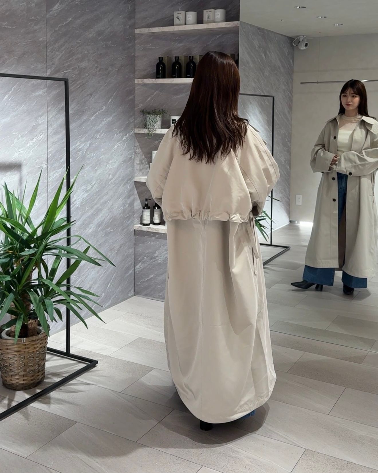 アンヌーク　ツイルステンカラーコート (オートミール) ànuke - Twill Soutiencollar Coat / ツイルステンカラーコート