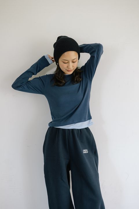 レイヤードライクロンT (ネイビー) Layered Long Sleeve T-shirt (Navy) / 26AW