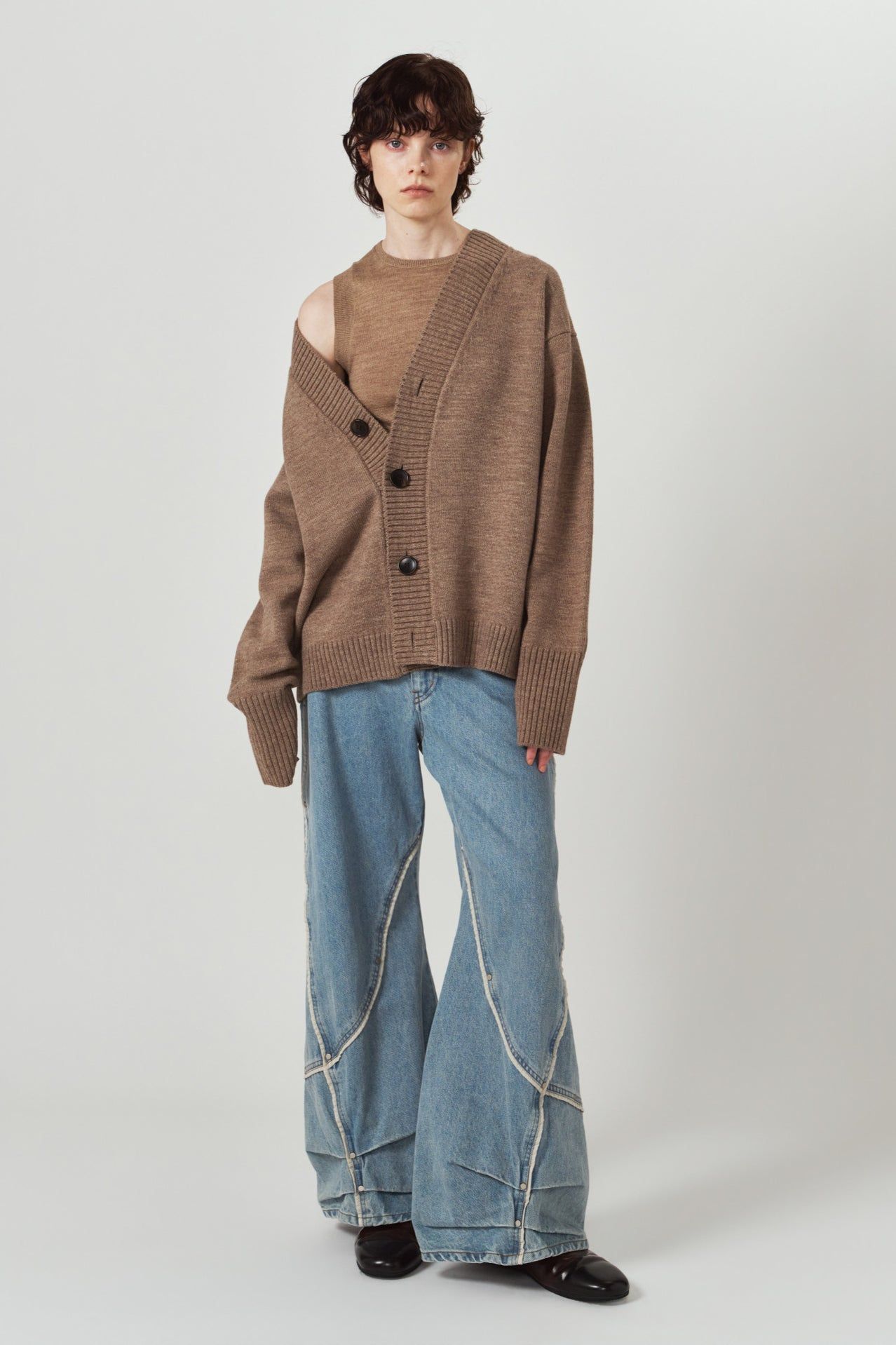 Knuth Marf - 2ピース カーディガン (ブラウン) 2-piece cardigan