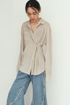 2ウェイ ベロアシャツ (ライトグレー) 2way velour shirt (Lightgray) / 26AW