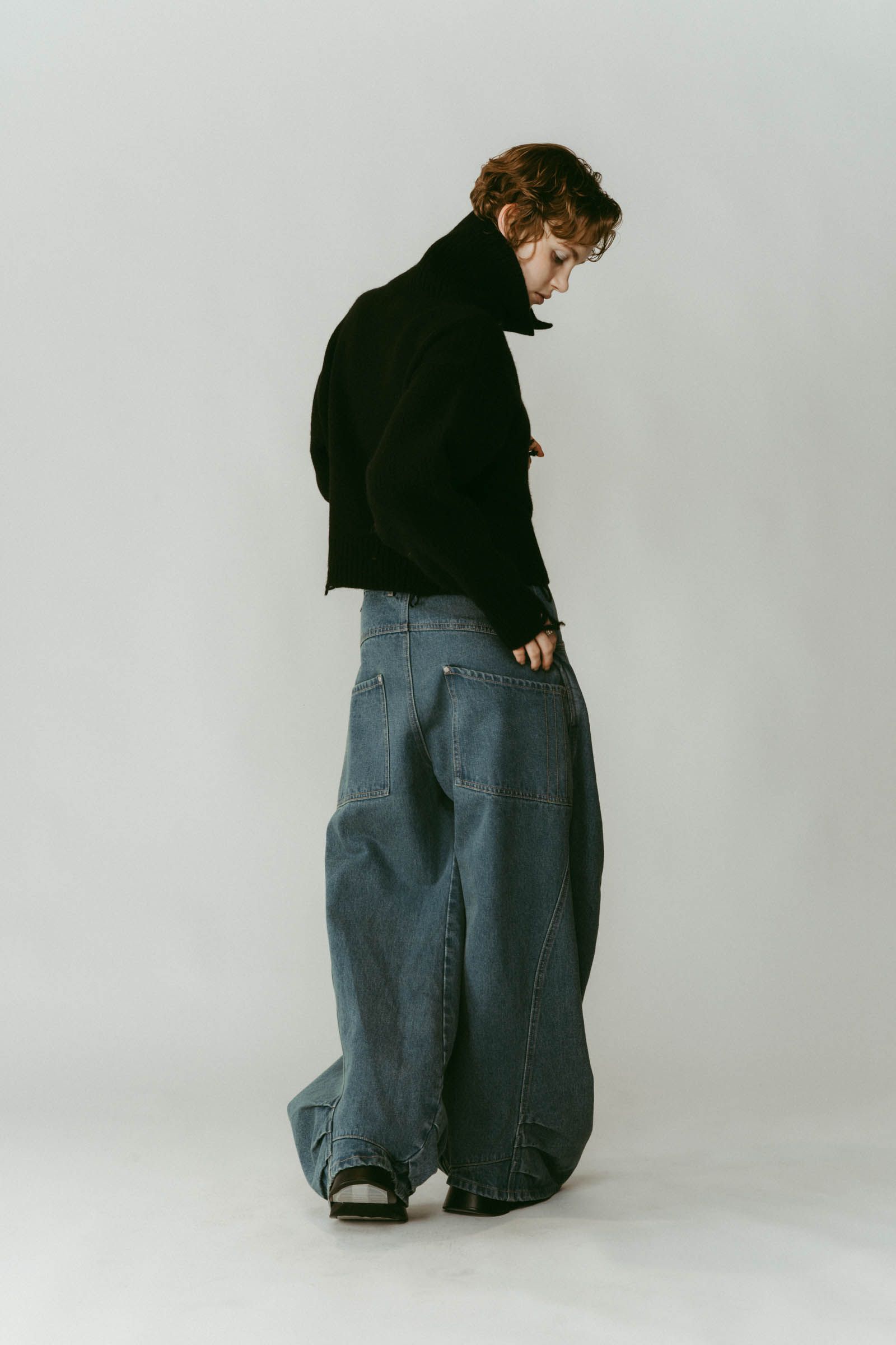 tuck design denim pants / タックデザインデニムパンツ (デニムブルー) / 25AW
