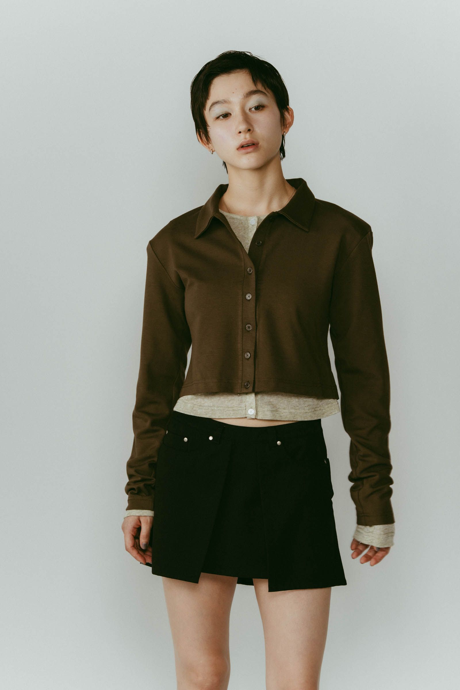 2piece polo tops / 2ピース ポロシャツ (カーキ) / 25AW