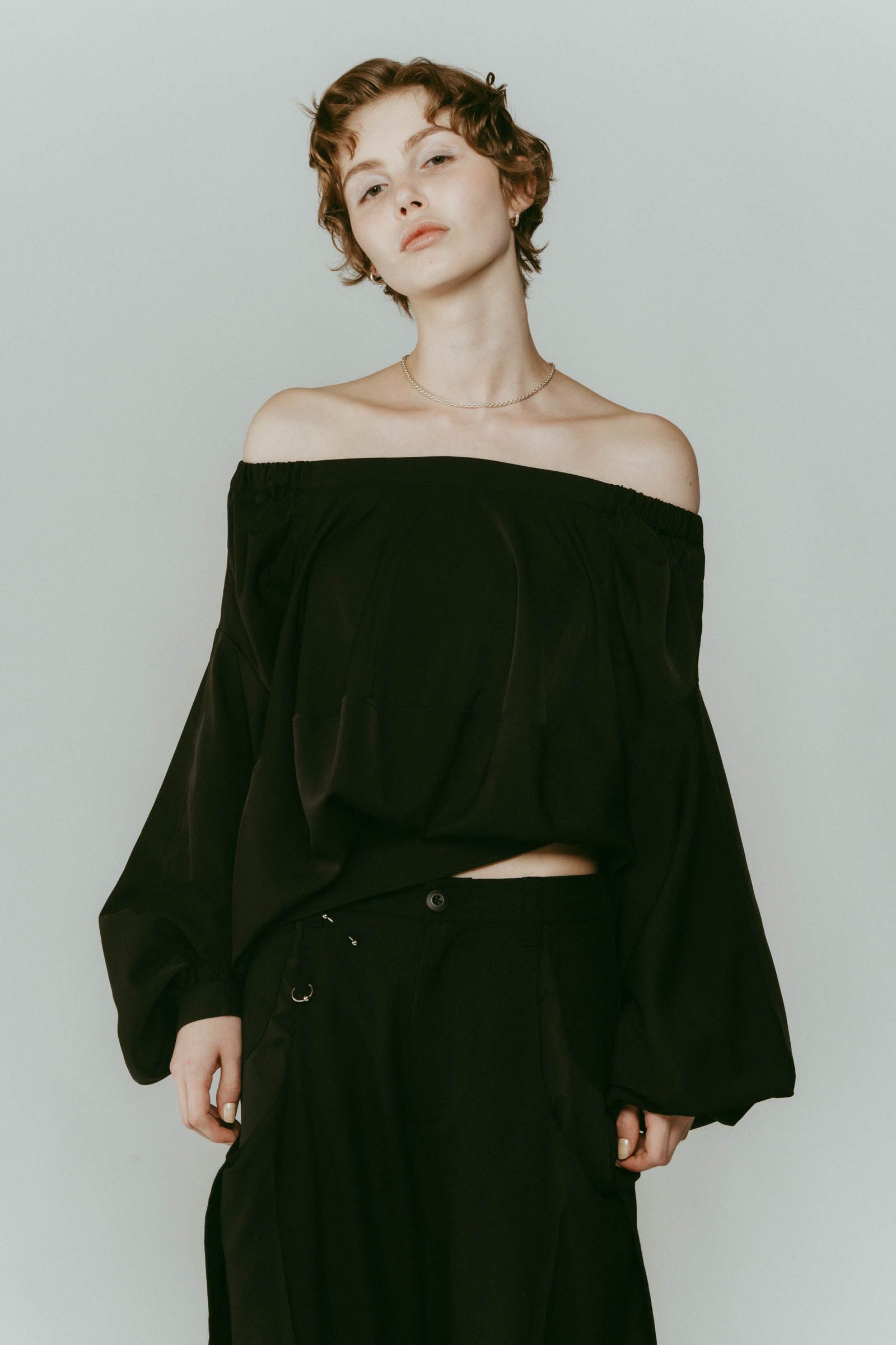 4way design blouse / 4ウェイ デザインブラウス (ブラック) / 25AW