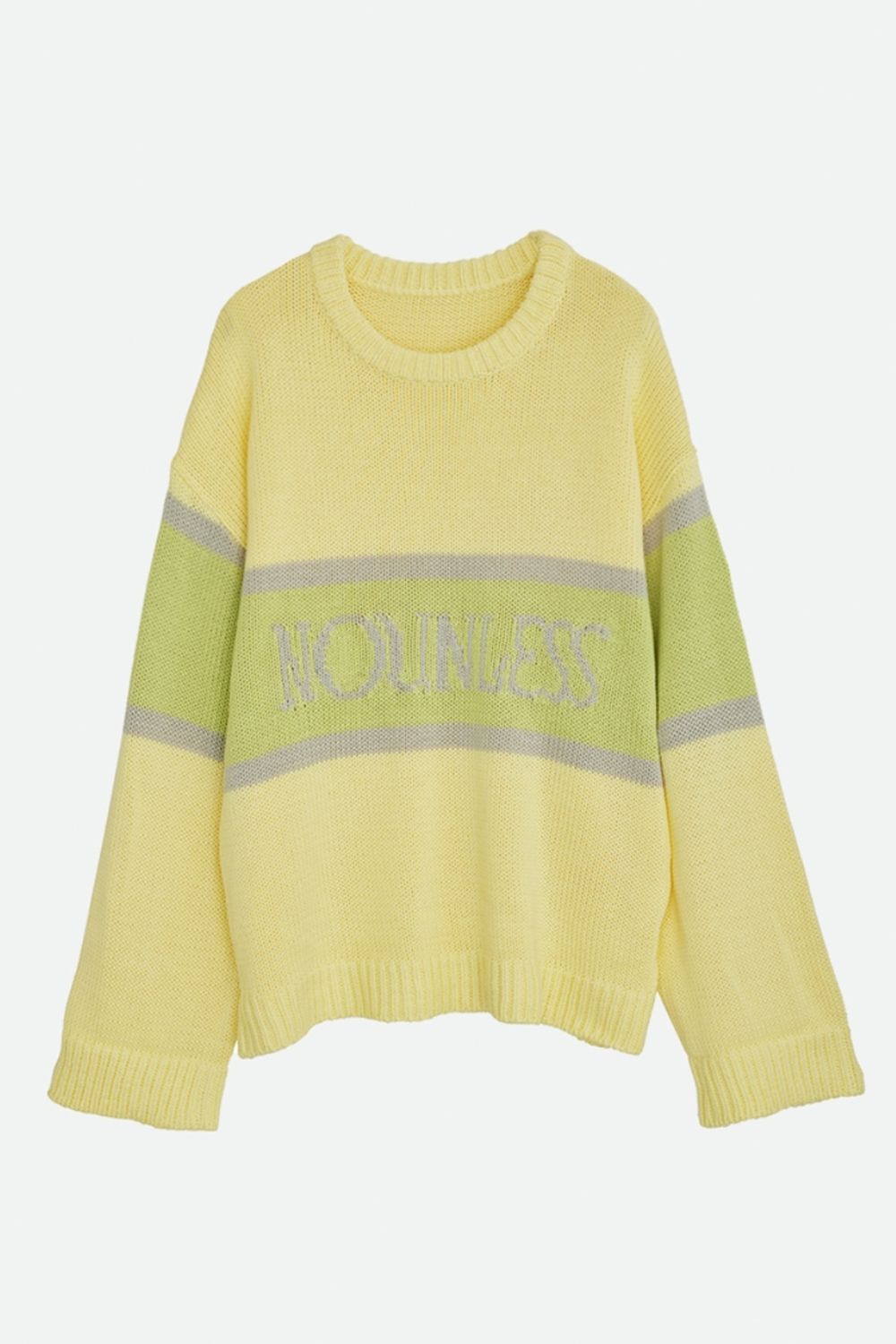 NOUNLESS CLASSIC LOGO KNIT (LEMON) / クラシックロゴニット レモン
