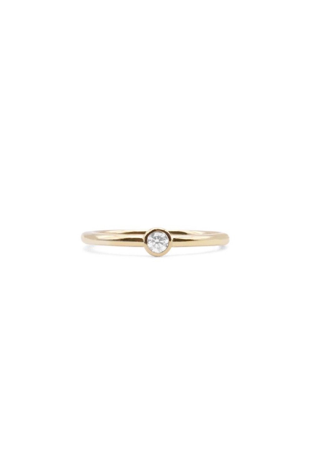 BEZEL RING / ベゼル リング STERLING SILVER 925 (イエローゴールド)