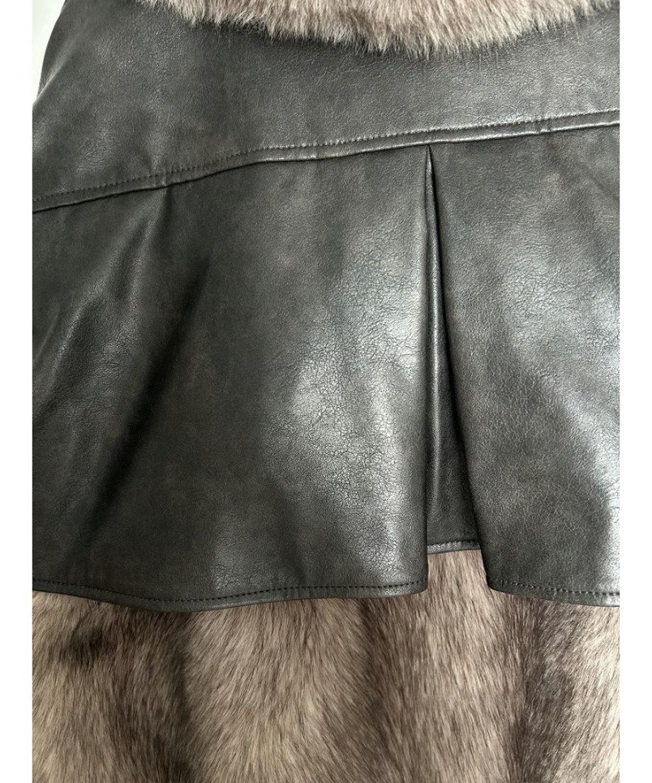 THINK FUR - 【25AW】Leather Docking Fur Jacket (ブラック