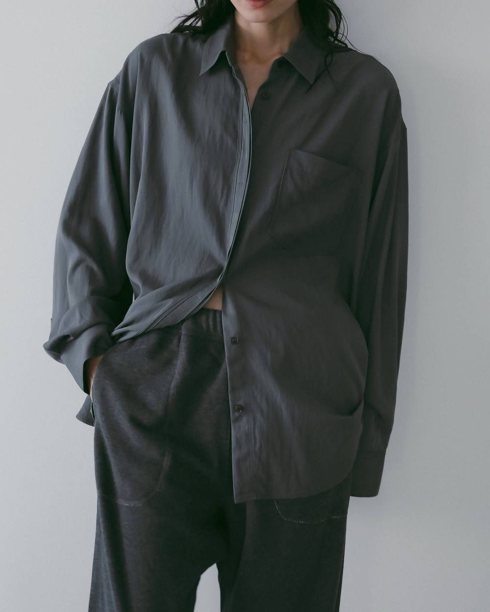 Stitch Over Shirts (C/gray) / ステッチオーバーシャツ (チャコールグレー) / 26SS