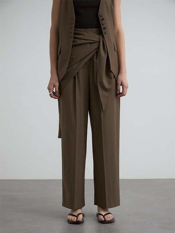 【25SS】SWAY SCARF PANTS / スウェイスカーフパンツ (ブラウン)