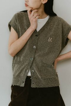 Vneck logo knit vest / Vネック ロゴニットベスト (ミックス) / 25SS  Knuth Marf