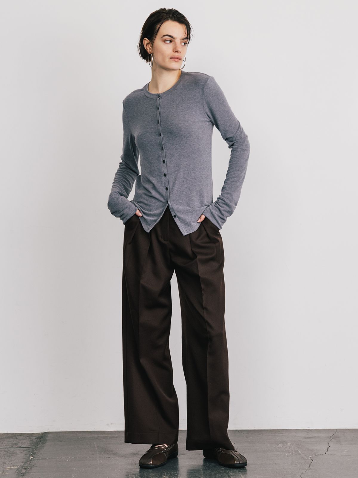 【25SS】SMOOTHY CARDIGAN / スムージーカーディガン (グレー)