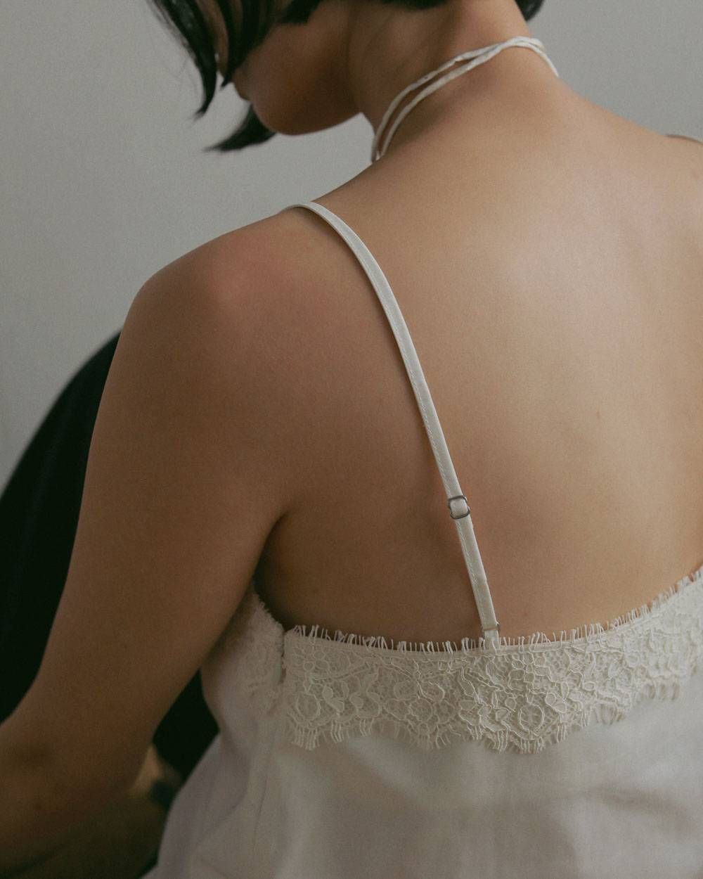 ツイルレース キャミソール (アイボリー) Twill Lace Camisole (Ivory) / 27SS