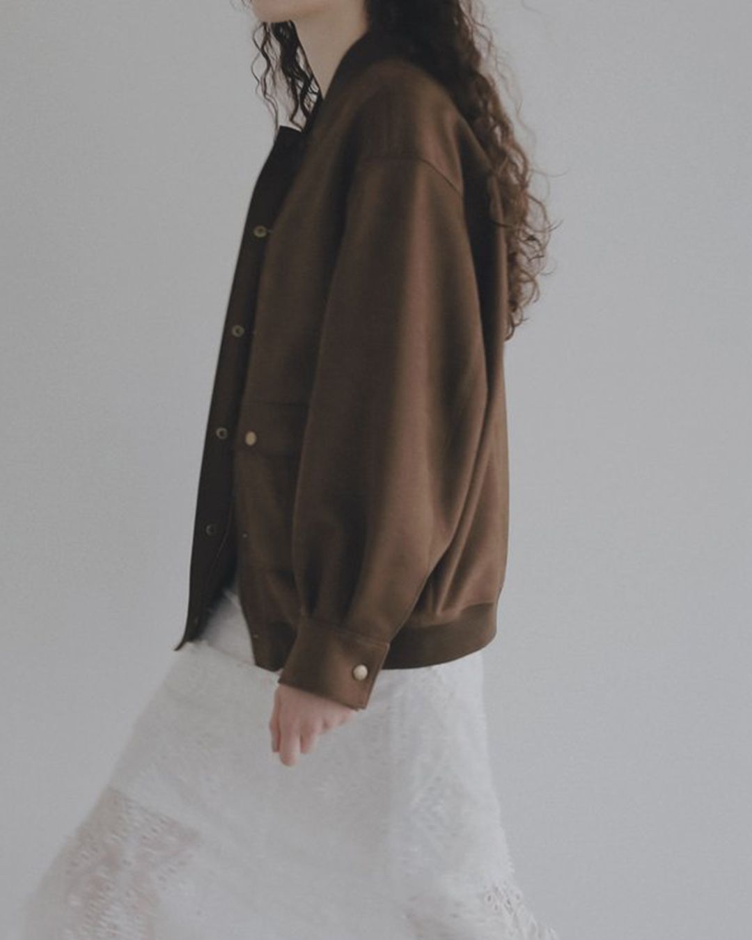 【先行予約】【26TH-04】フェイクスエードブルゾン (ブラウン) Fake Suede Blouson (Brown) /  エコファー  /  フェイクファー 【受注期間6/14 23:59まで】