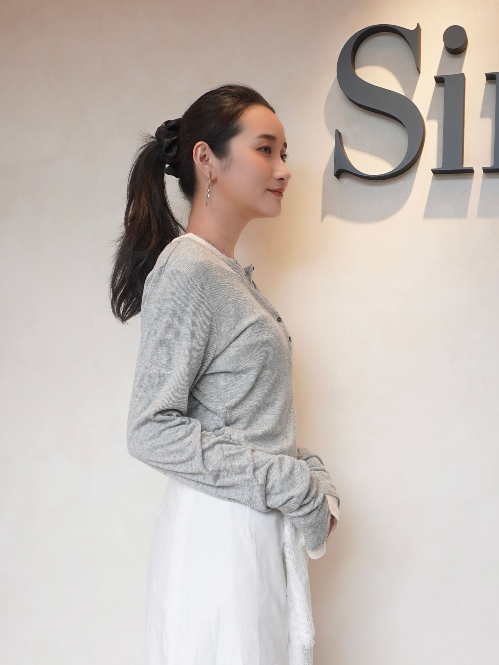 【25AW】LAYERED L/S HENLY TEE / レイヤード ロングスリーブ ヘンリーTシャツ (グレー)