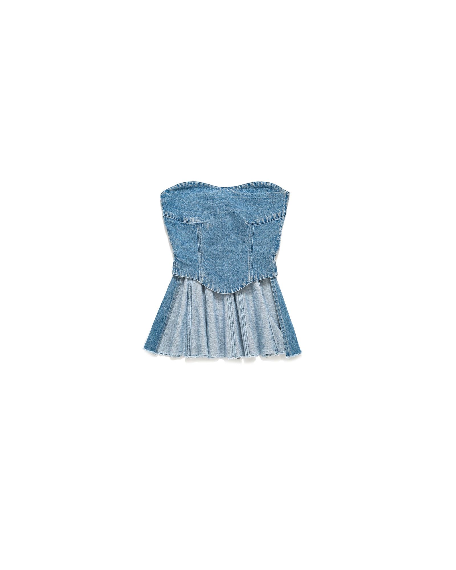 【25SS】BUSTIER / デニムビスチェ (アッシュブリーチ) / レディース