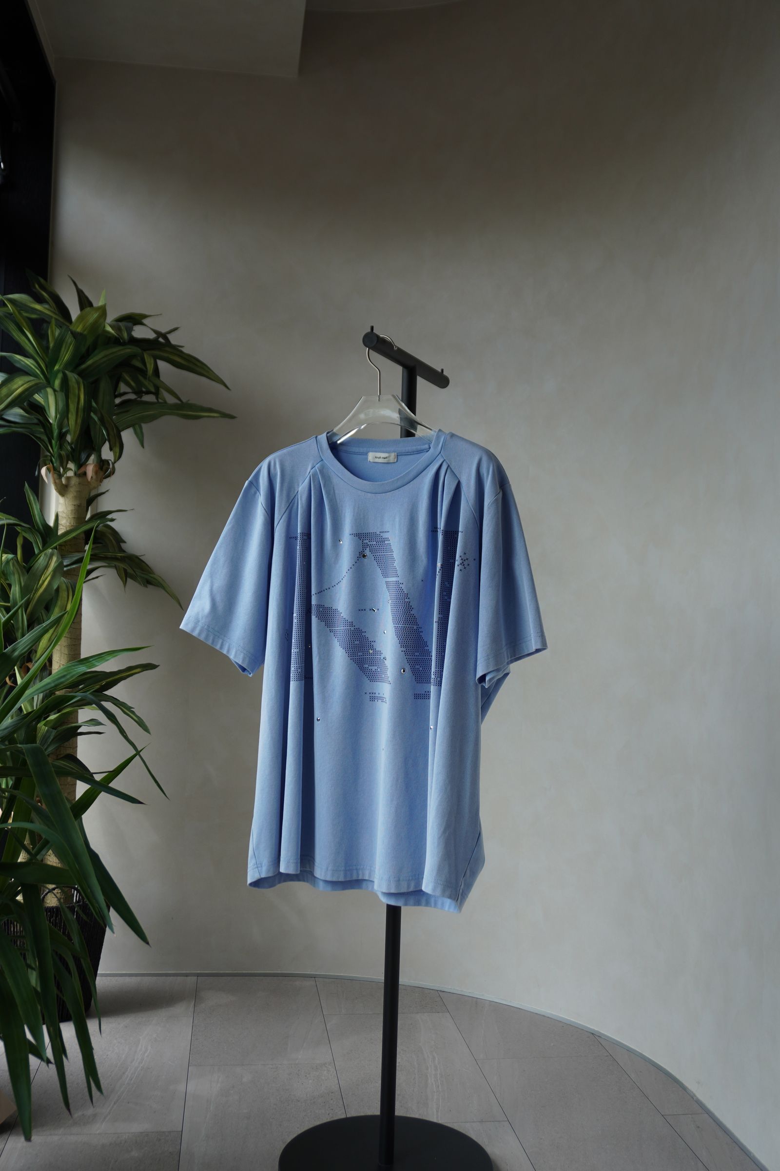 タック オーバーサイズTシャツ (ブルー) tuck detail oversized tee(unisex) (Blue) /  26SS