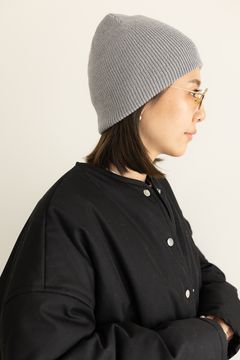 リブニットビーニー (グレー)