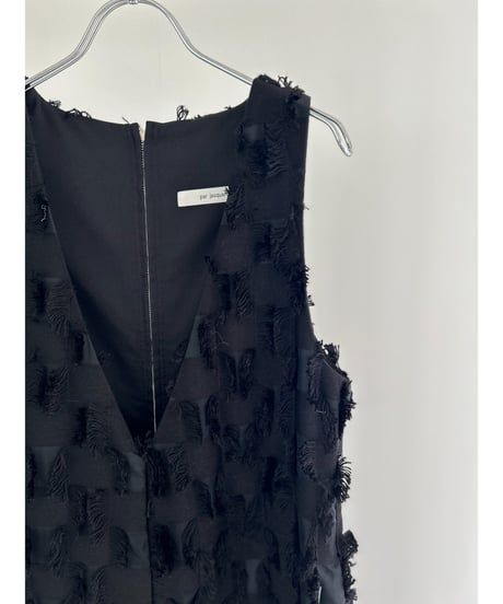 Iris jacquard combinaison / ジャガードオールインワン (ブラック)