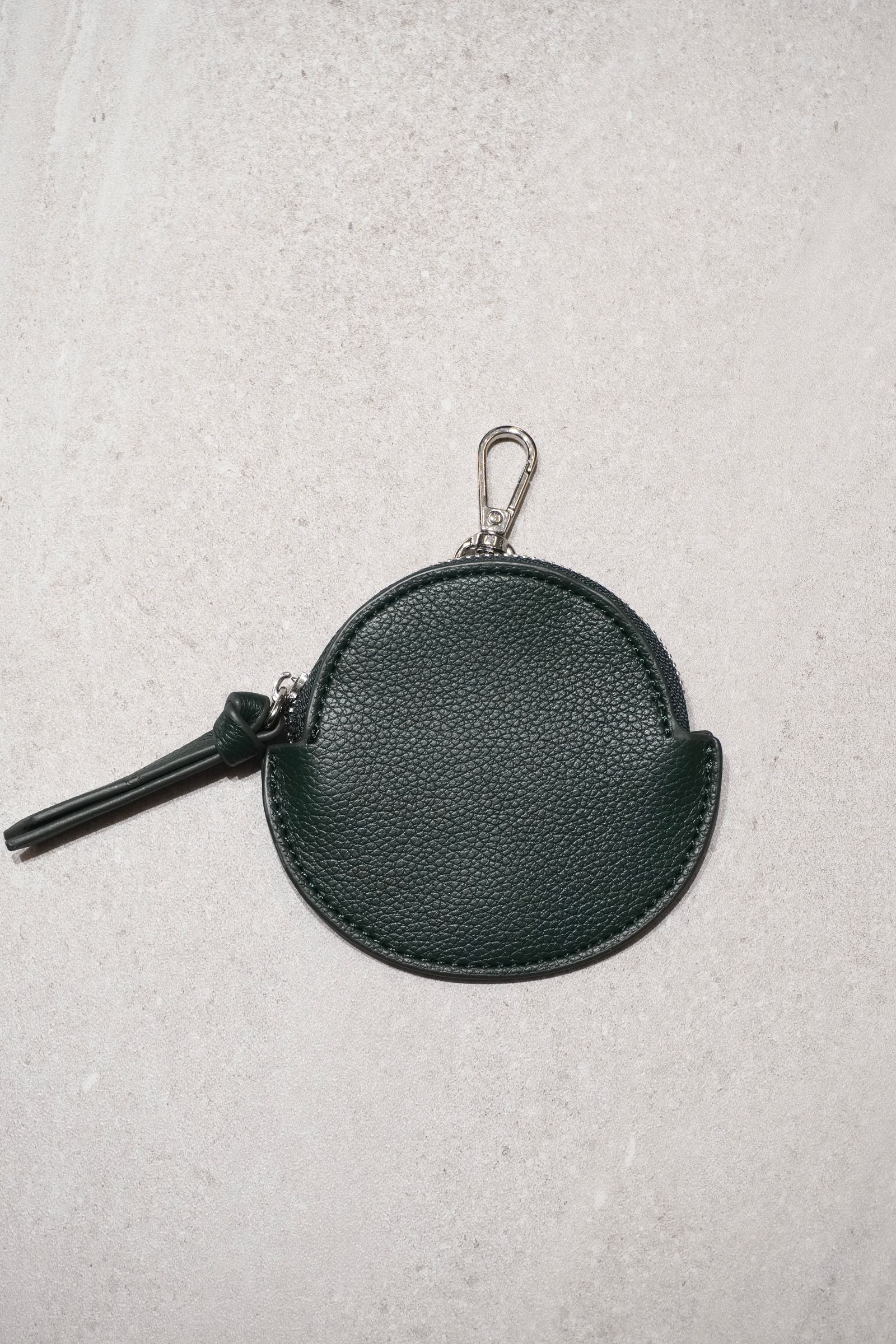 RECYCLING LEATHER MULTI MOBILE POUCH / リサイクルレザーマルチモバイルポーチ (グリーン) スマホショルダー/コインケース・カードホルダー付き / 取り外し可能