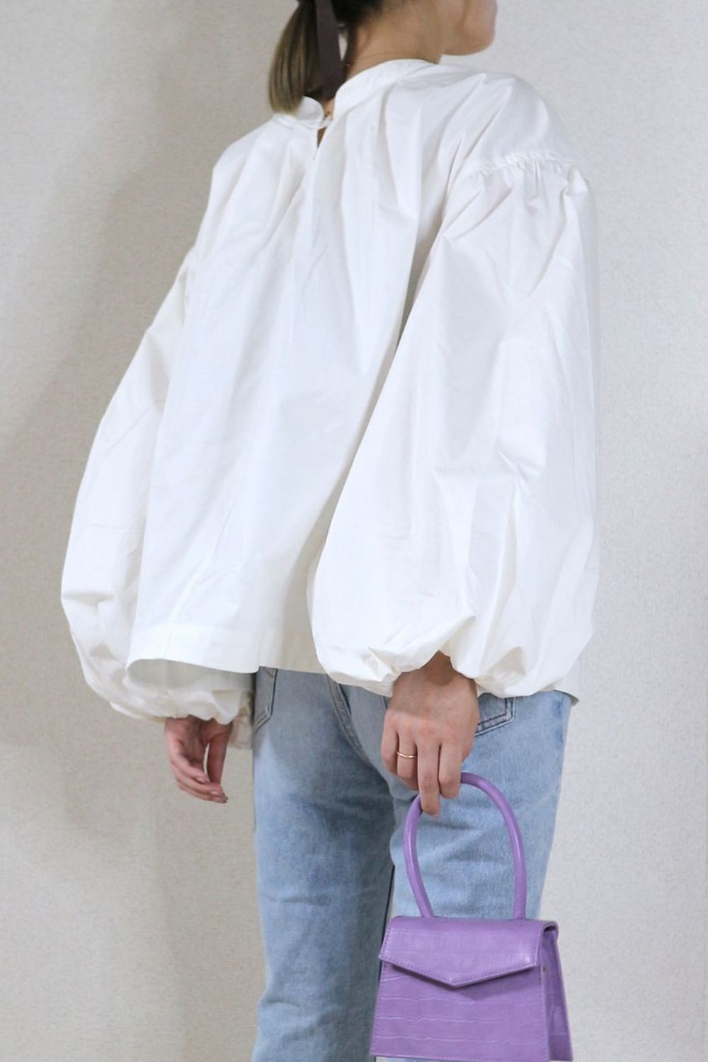CAVEZA ROSSO - STAND COLLAR VOLUME SLEEVE BLOUSE / スタンド