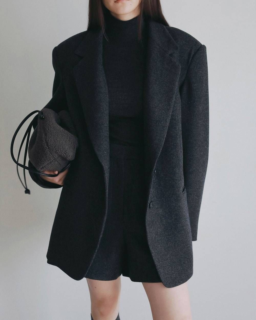 ヘリンボーン ショートパンツ (チャコールグレー) Herringbone Short Pants (Cgray) /  26AW