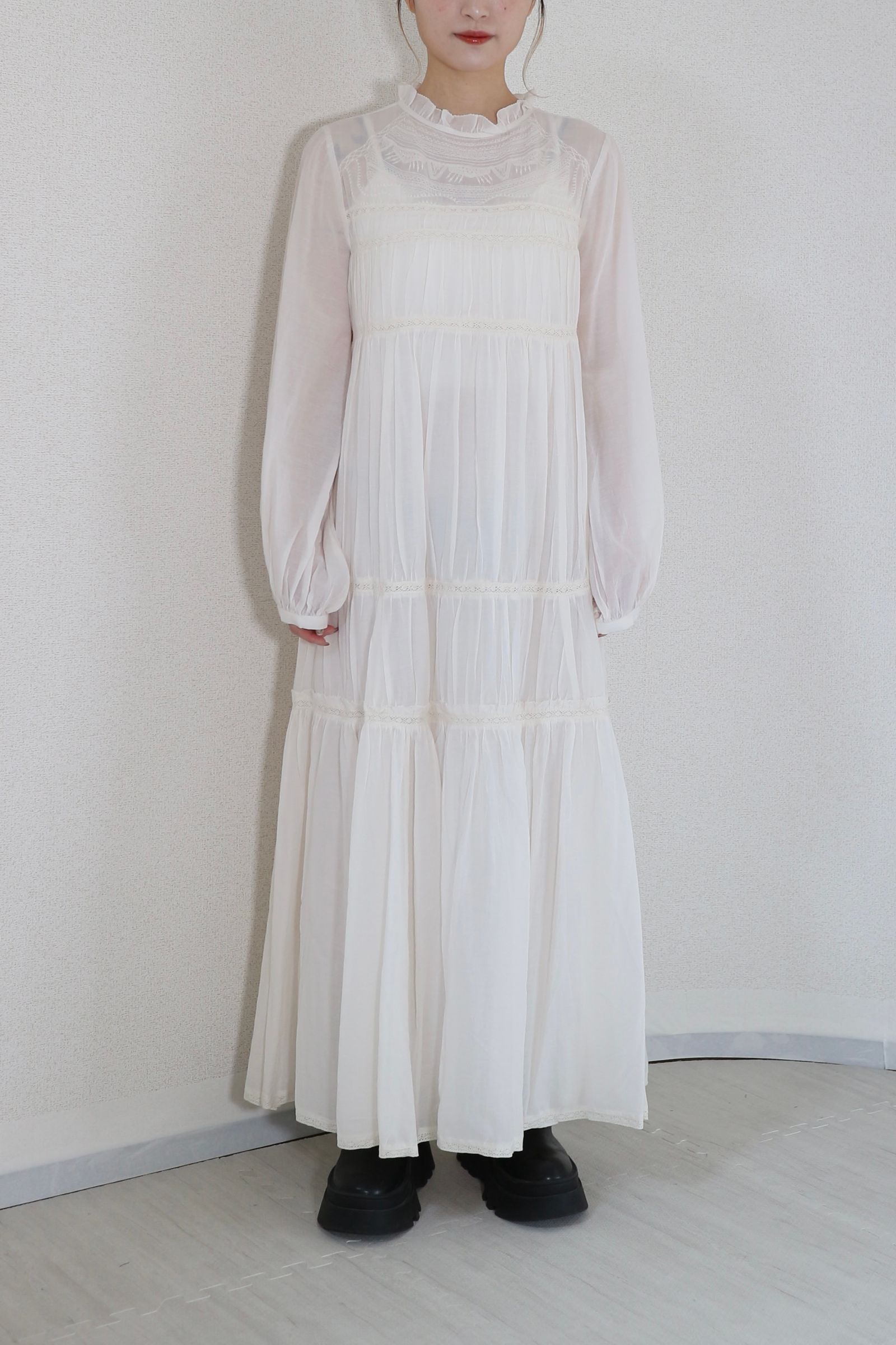 CASA FLINE - 【復刻アイテム】 EMBROIDERY LONG DRESS / エンブロイ