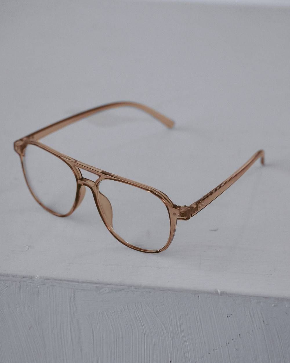 ボストン クリアメガネ (ブラウン) Clear Boston Glasses (Brown) / 27SS