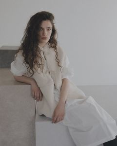 【先行予約】【26TH-15】ムートン調ボアショートベスト (アイボリー) Mouton Like Boa Short Vest (Ivory) /  エコファー  /  フェイクファー 【受注期間6/14 23:59まで】