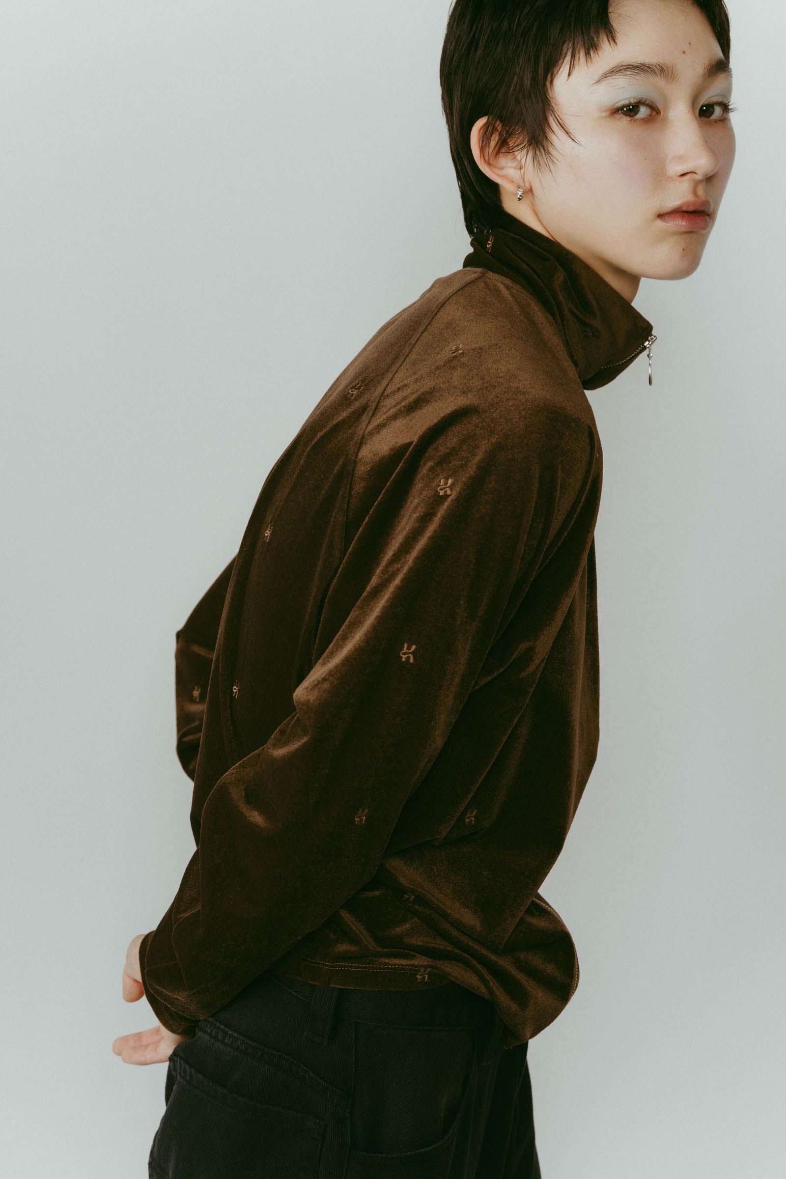velours track jacket / ベロアトラックジャケット (ブラウン) / 25AW