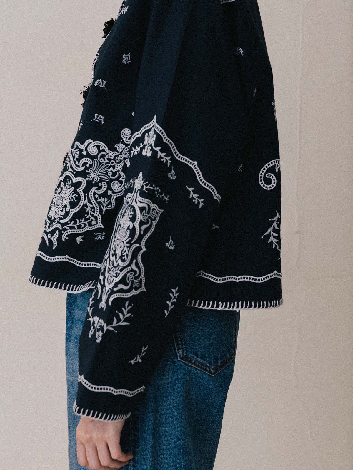 【25AW】VENEZIA LACE BLOUSE / ヴェネツィアレースブラウス (ネイビー)