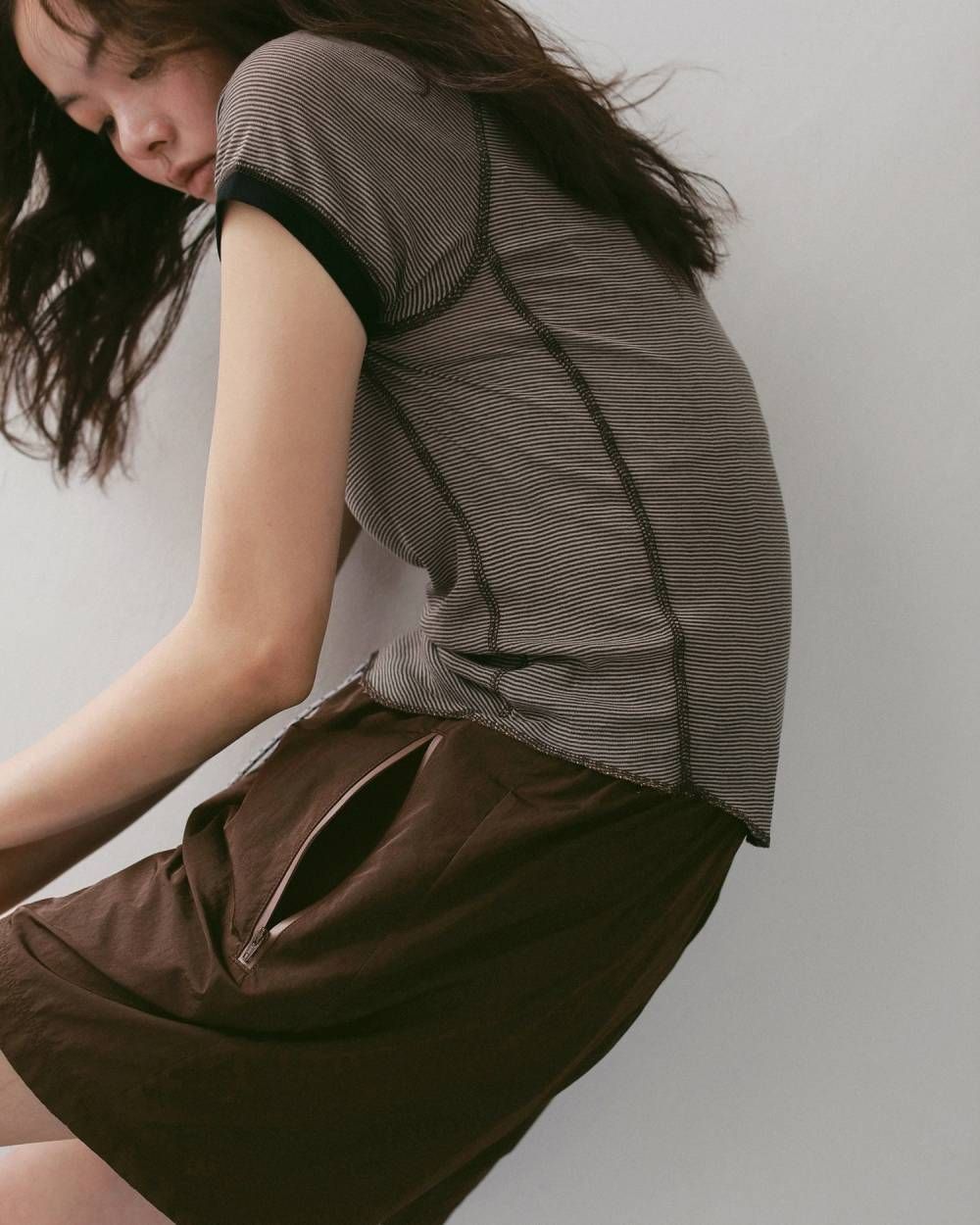 ナイロンハーフパンツ (ブラウン) Nylon Half Pants (Brown) / 27SS